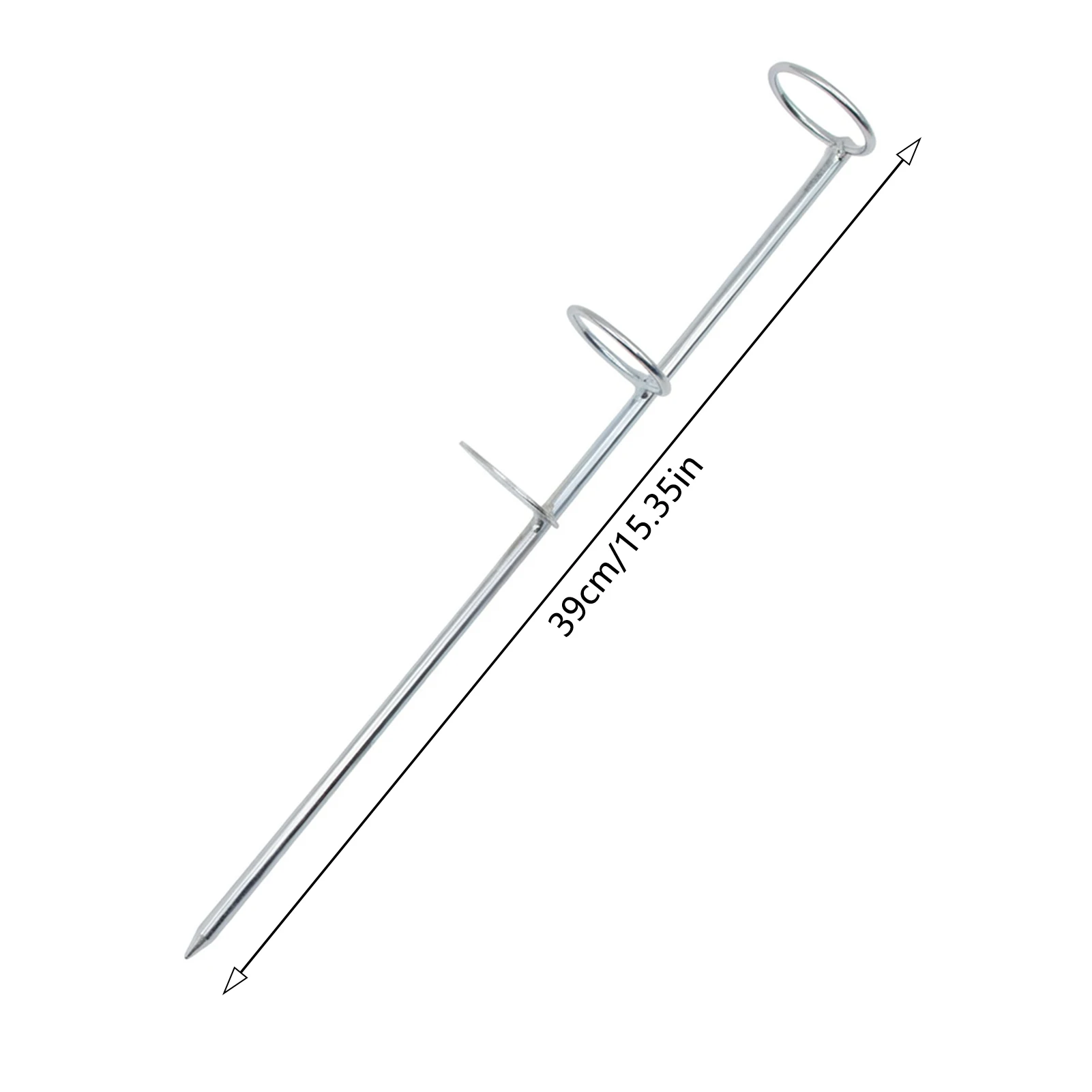 Verstellbarer Angelrutenhalter aus Metall mit Doppelring, 30/37/47 cm, für Meeres-, See- und Flussangeln, langlebig, unverzichtbar für Angler. – Detail 9