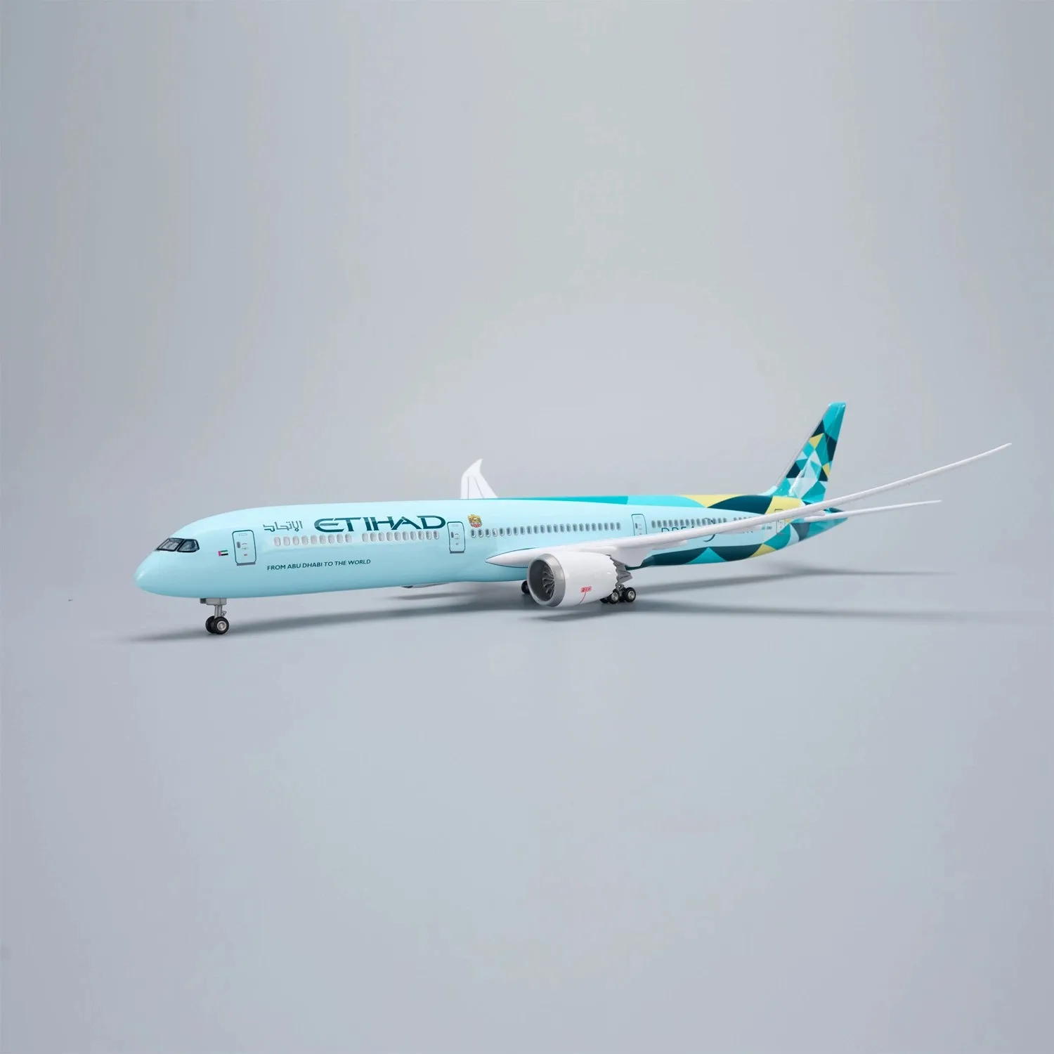 1/145 Scale Airplanes 47CM Etihad B787-10 Dreamliner Boe-ing 787 Resin Diecast Airplane Model Kit With For Collections Displays