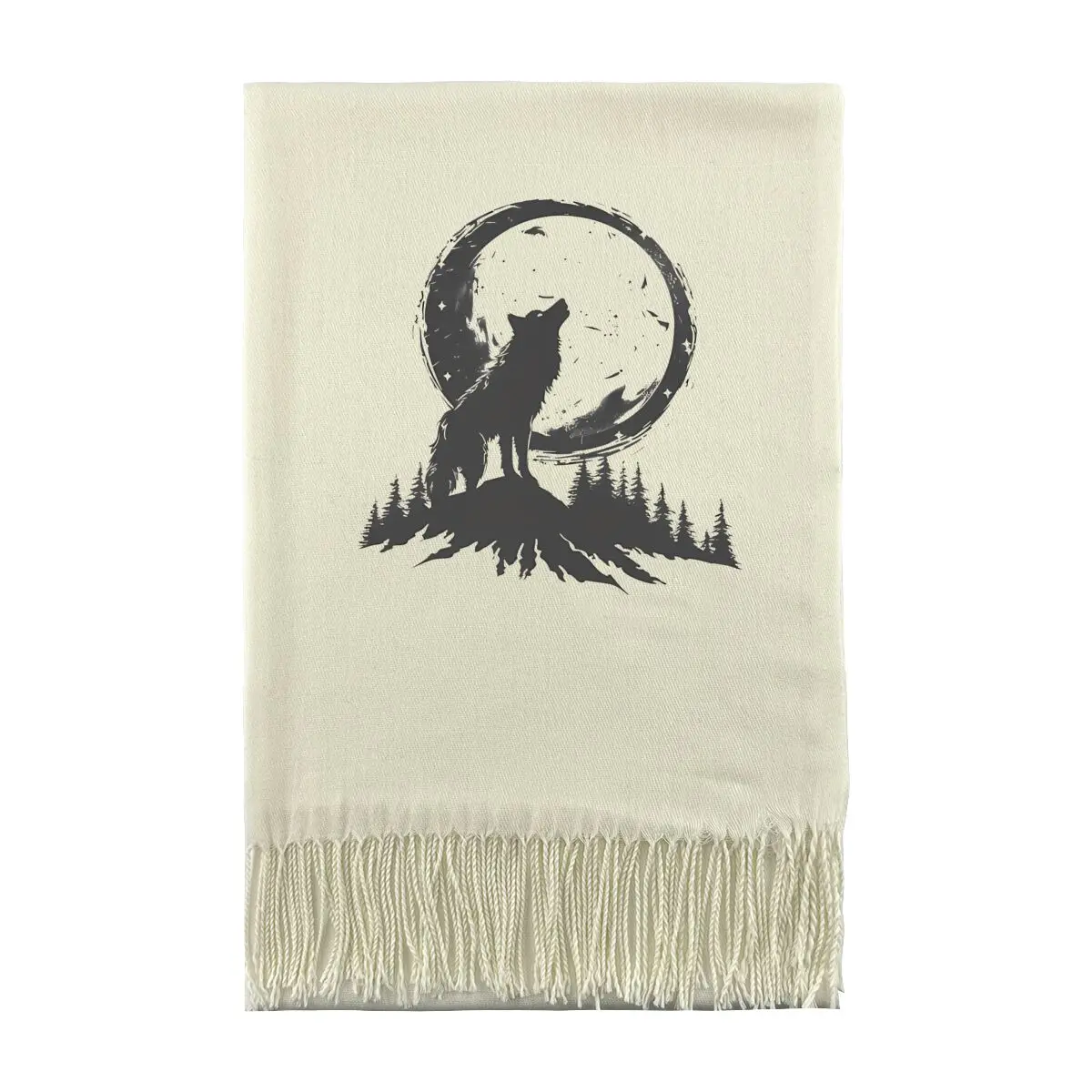 

Волк Луна природа тема искусства Премиум шаль шарф модный стильный теплый аксессуар подарок для нее