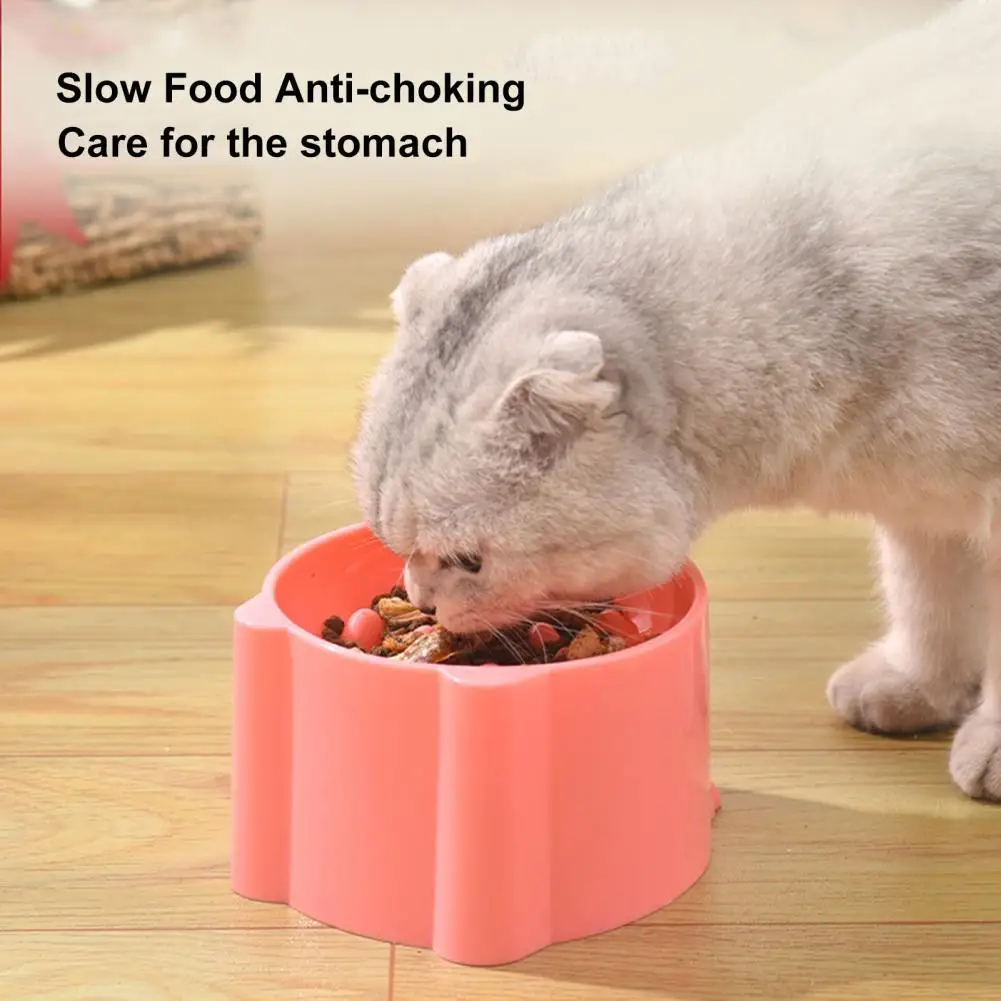 Cat Food Bowl Tall Feet Cartoon Shape Anti-choking High Foot Neck Protector Pet Dog Food Dispenser Water Bowl Pet Feeding Bowl