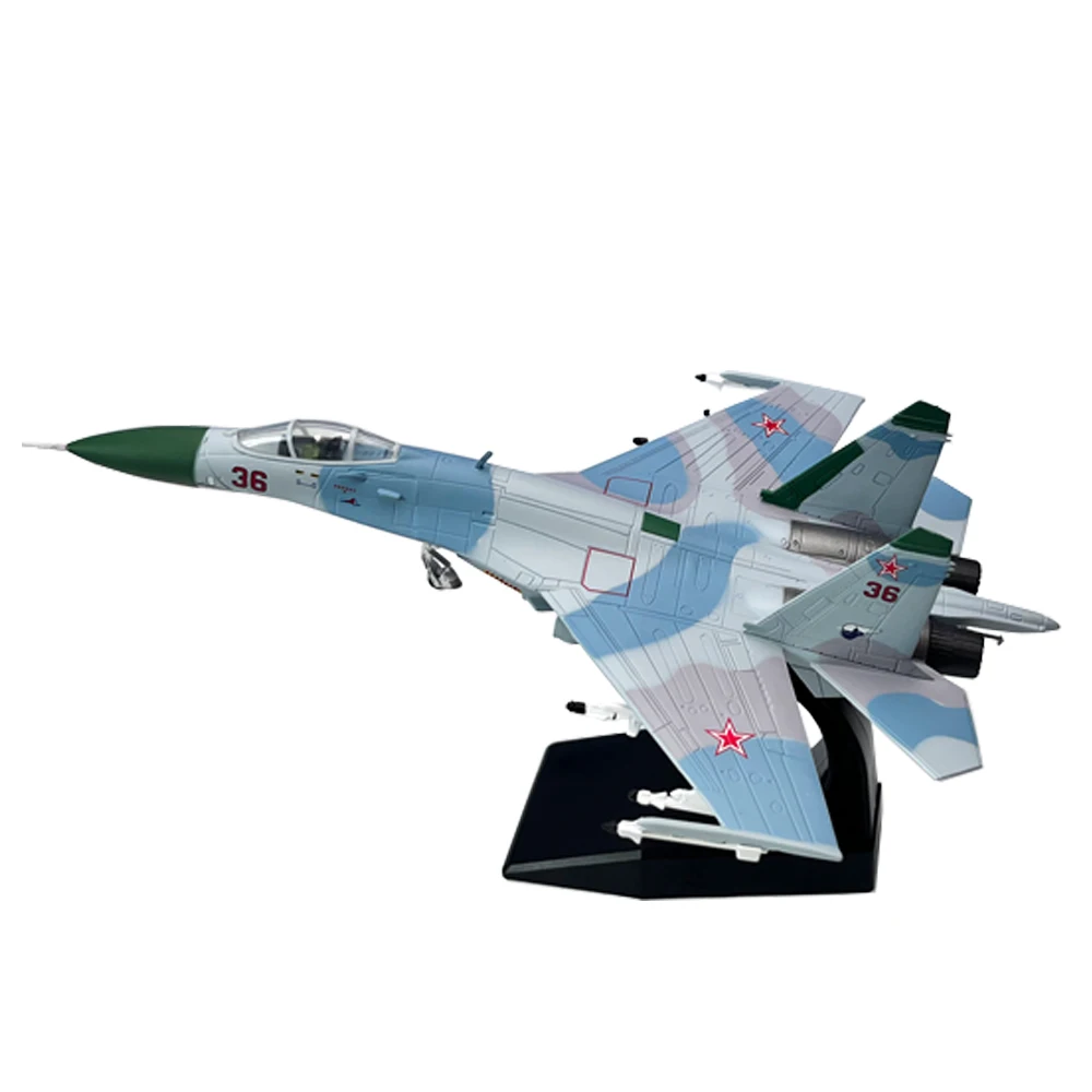 

1/100 Scale Soviet Su27 Sukhoi Su-27 Flanker Fighter Jet Airplane Metal Military Plane Toy Model Collection Gift