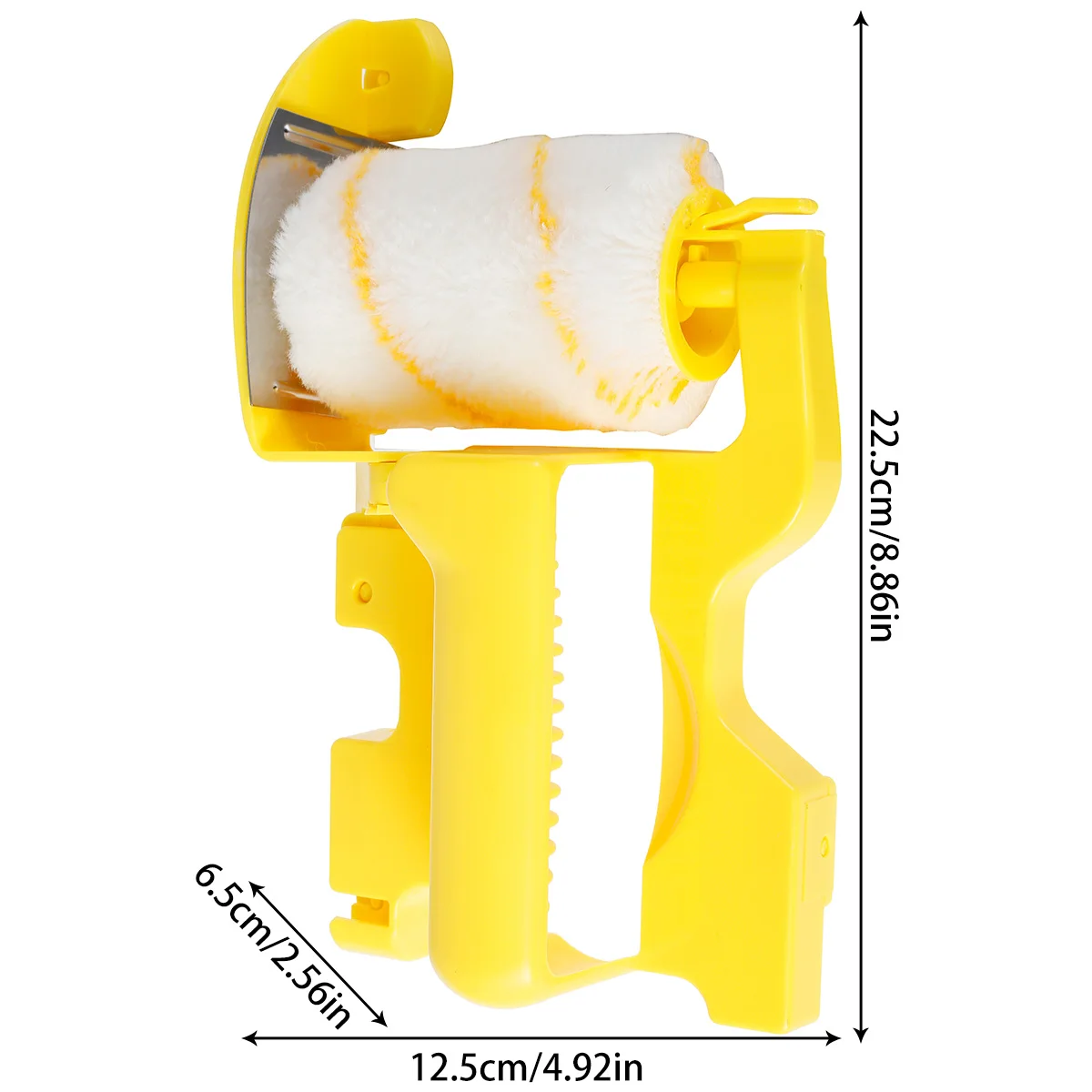 Paint Edger Roller Brush Hand-held Clean-Cut Paint Edger Roller Brush Portable Paint Edger Tool w/ Roller And Brush for Ceiling