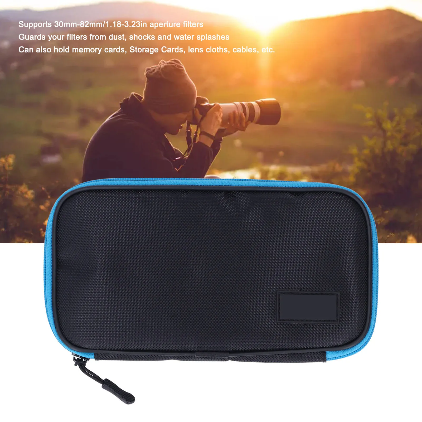 Camera Filters Case Storage Bag Camera Lens Filter Pouch Multipurpose Large Capacity Dustproof Shock Resistant Filter Carry Case