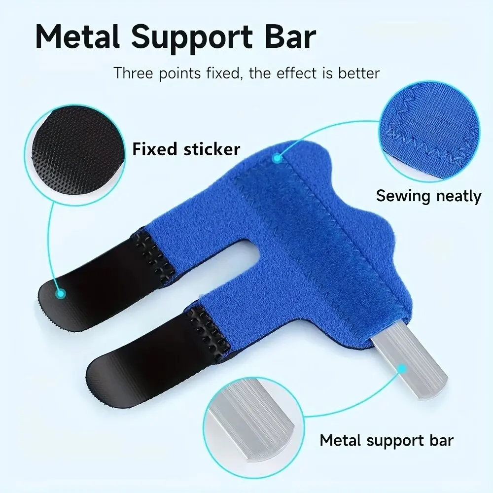 1Pcs Finger Fixation Strap Aluminium Finger Splint Fracture Protection Brace Corrector Support With Fixed Tape Bandage