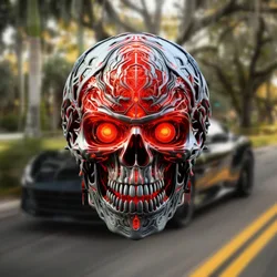 Mechanical Skull Motorcycle Stickers Waterproof Motorbike Fuel Tank Fairing Decorative Vinyl Decal Horror Motorcycle Accessories