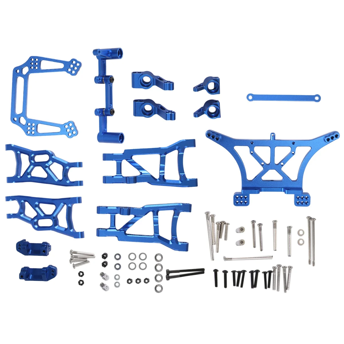 

GOOD~Upgrade Aluminum Alloy Chassis Arm C Seat Rear Stub Axle Parts Kit for 1/10 Traxxas 2WD Slash Rustler Stampede Parts,1