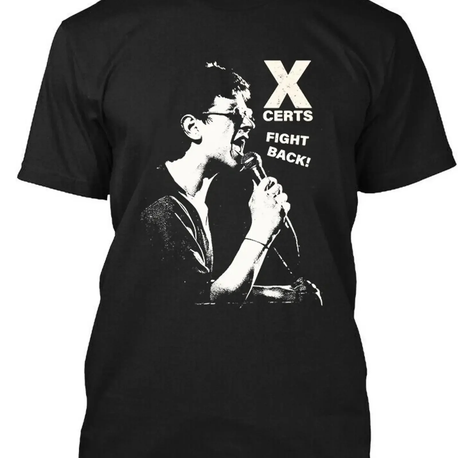 NEW The X Certs Fight Back English Wave Music Group Vintage T SHIRT S 4XL vintage Washed Unisex Comfortable Slightly Casual