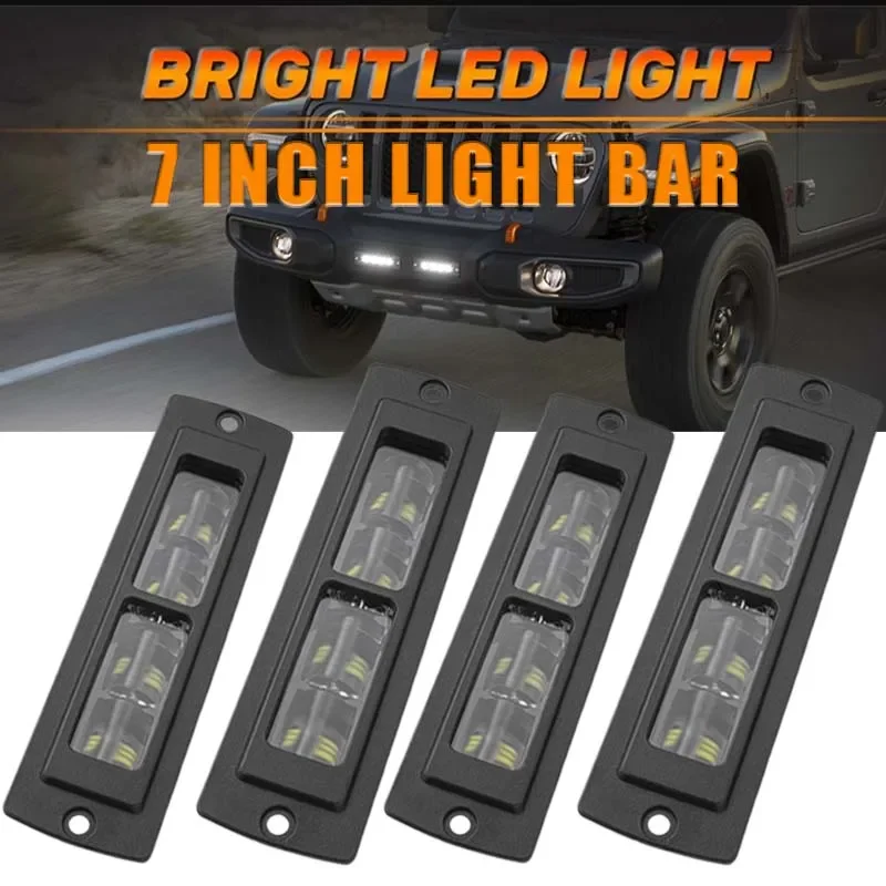 

7-дюймовая светодиодная фара для скрытого монтажа, рабочий свет 6000LM 6000K, противотуманная фара для грузовика, трактора, прицепа, внедорожного квадроцикла, внедорожника