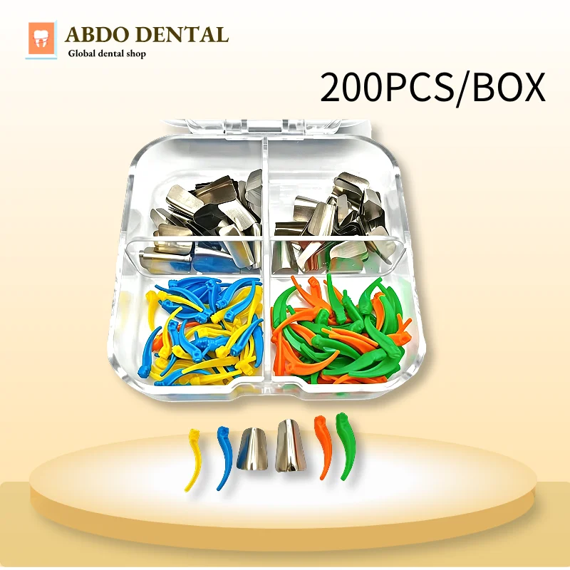 

200Pcs/box Dental Anterior Matrix Bands Kit Anterior Teeth Wedges Garrison Style Dental Proximal Matrices