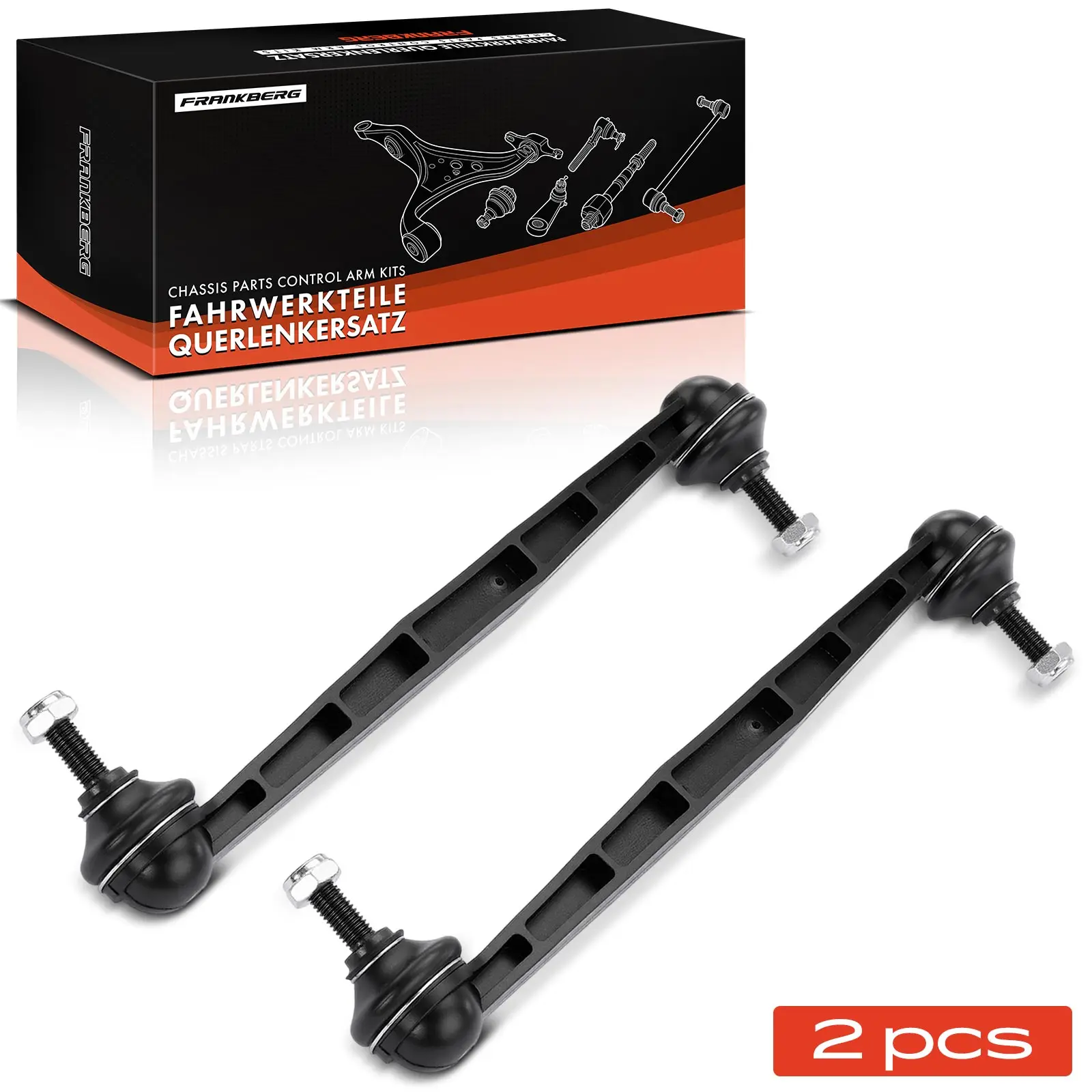 Frankberg 2x Koppelingsstang Stabilisator Vooras Links Rechts voor Citroën Berlingo Peugeot 306 Partner 1993-2015 508742 508738