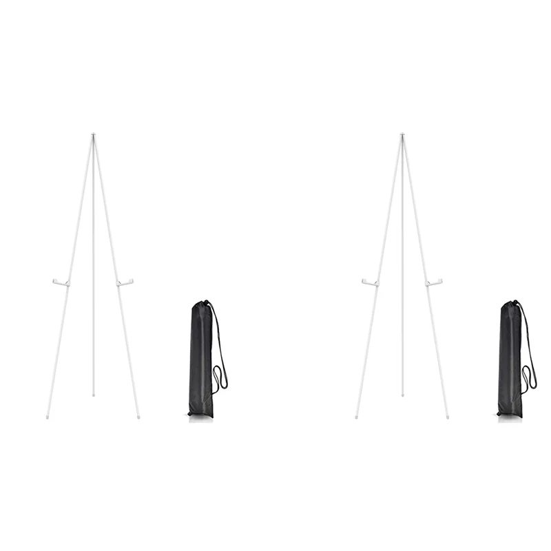 

ABFY-2X White Easel Stand For Display Wedding Sign & Poster-63Intall Easels For Display Holder-Collapsable Poster Easel
