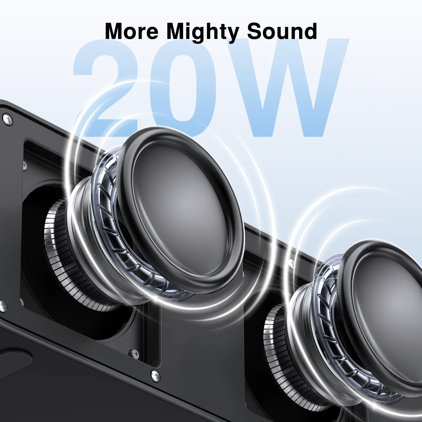 1HORA مكبر صوت لاسلكي مكبر صوت محمول بلوتوث 5.3 85dB 20 واط مكبر صوت مزدوج جودة الصوت 5 ساعات وقت اللعب 2400 مللي أمبير في الساعة للهاتف التلفزيون