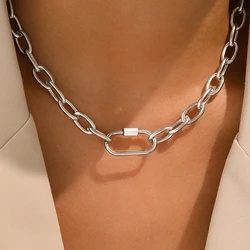 Stainless Steel Necklaces Hip Hop Personalized O Thick Chain New Design Trendy Necklaces For Women Jewelry Party Gifts New in