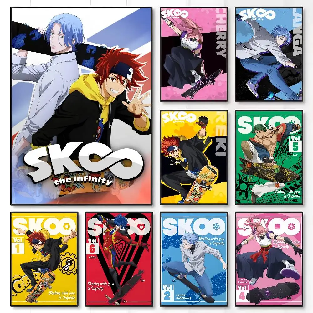Anime Cool Boy S-Sk8 The Infinity Poster, klebriger Wandkunstdruck, wasserdicht, für Zuhause, Wohnzimmer, Schlafzimmer, Bar, ästhetisches Dekor