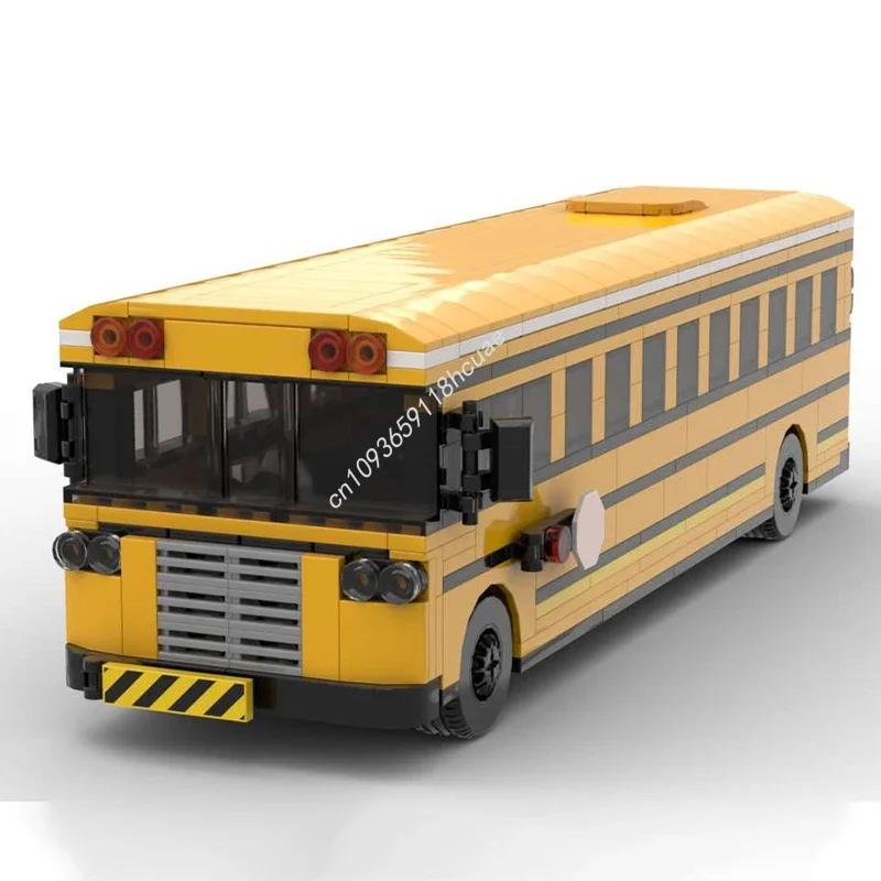 

670pcs MOC School Bus City Champions Super Car Building Blocks Festival Gift Concentration Training Educational Toys Children's