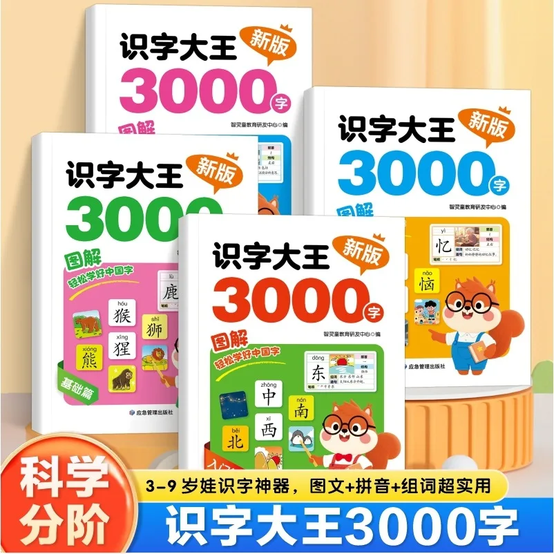 Chinese Character Learning Book: 3000 Characters for Ages 3-9 – Preschool to Primary Transition & Early Literacy