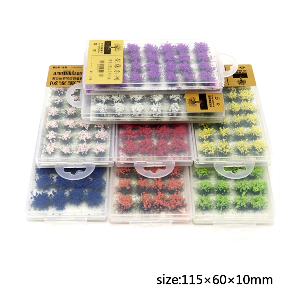 محاكاة مصغرة زهرة العشب العنقودية نموذج لصنع Diy بها بنفسك بناء حديقة المشهد تخطيط المواد Diorama عدة 1 صندوق