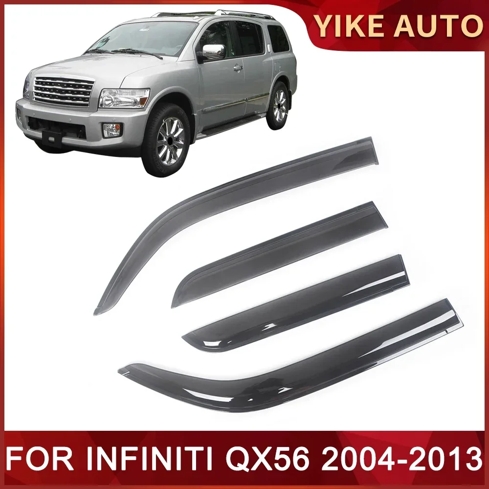 

Оконный козырек для INFINITI QX56 2004-2013, дверной козырек с защитой от ветра, солнца, дождя, боковые окна, ветровые дефлекторы, автозапчасти