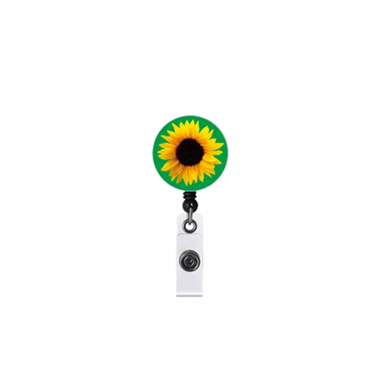 Frischer grüner gelber Sonnenblumen-Schlüsselanhänger, Schlüsselband für Schlüssel, Ausweis, Namensschildhalter, Handy-Schlüsselanhänger zum Aufhängen von Seilen
