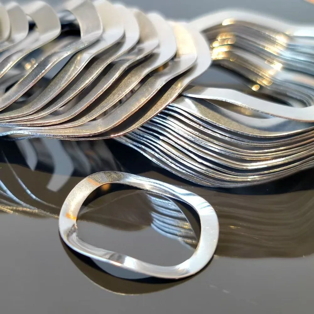 304 Stainless Steel Wave Spring Washer Assortment Pack M3 to M27 Elastic Curved Metal Gasket Internal Wave Washers