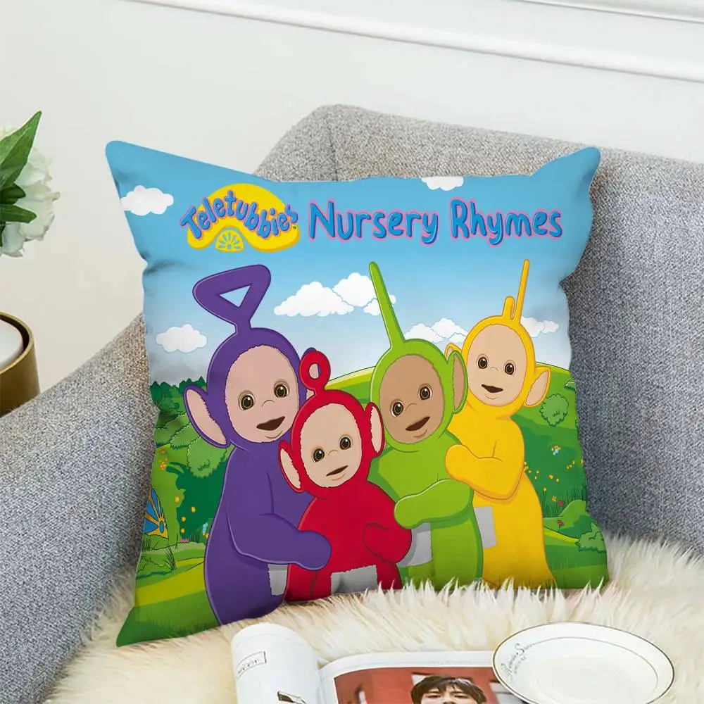 T-Teletubbies Pillowcase Pillow Covers Decorative Sofa Cushions Cover Home Decor Items Things for the Room Anime Cushion Pillows