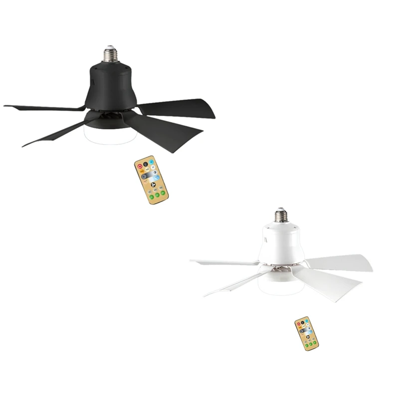 

Socket Fan Light With Remote Control Distance 5M E27 3-Speeds Dimmable LED E27 Base Voltage 85-265V 40W A