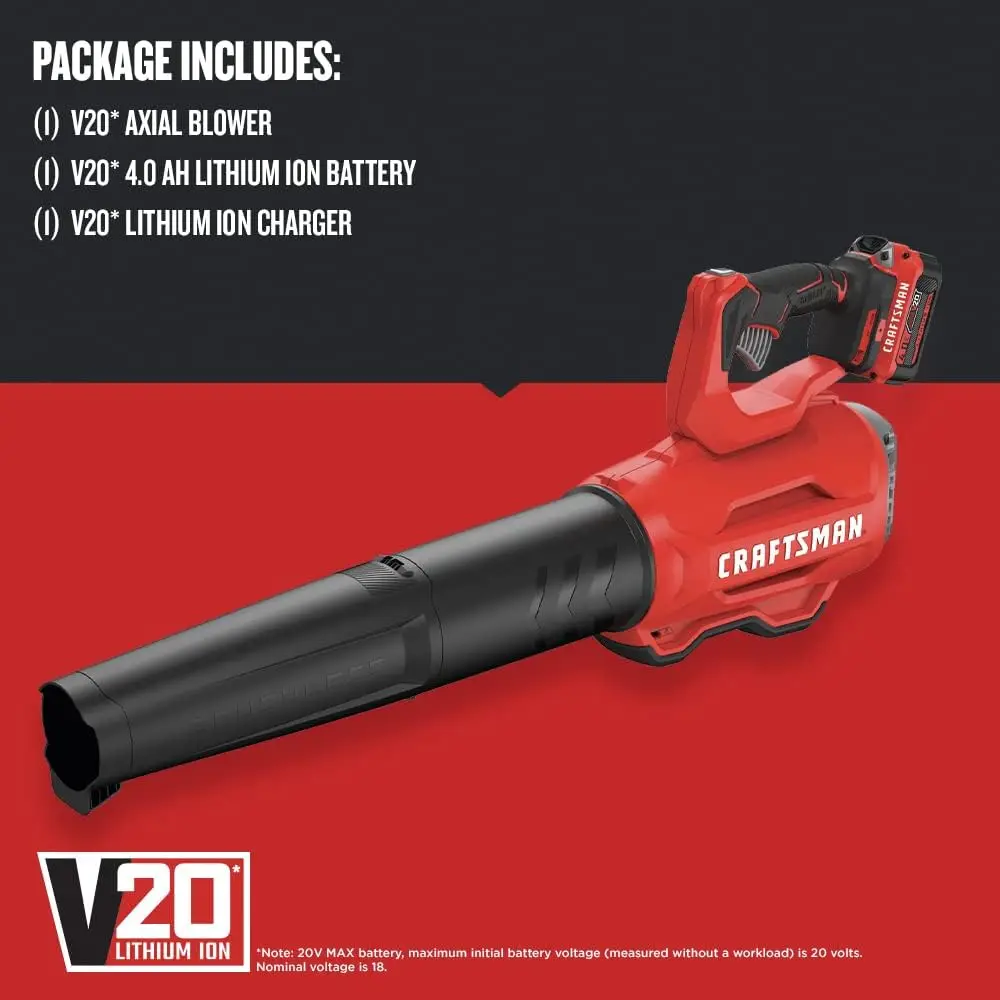  20V MAX Cordless Leaf Blower, Battery & Charger Included (CMCBL720M1) Red