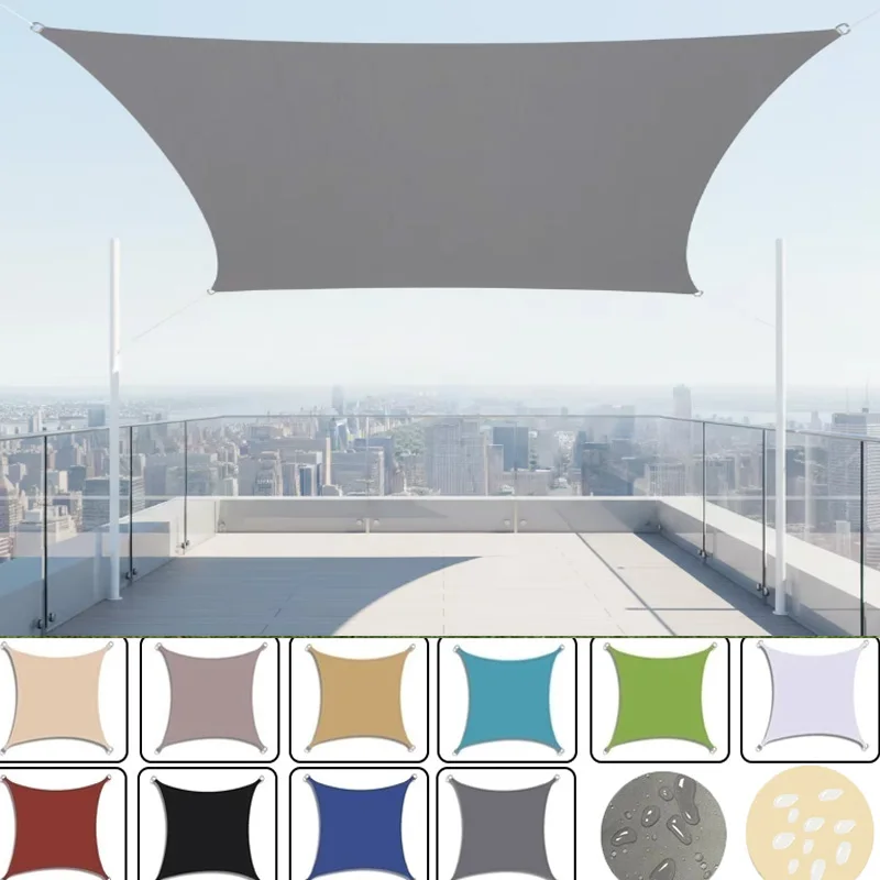 Multicolor Durable Oxford Sunshade Sail Rainproof Snow Shade Cloth Outdoor Patio Canopy