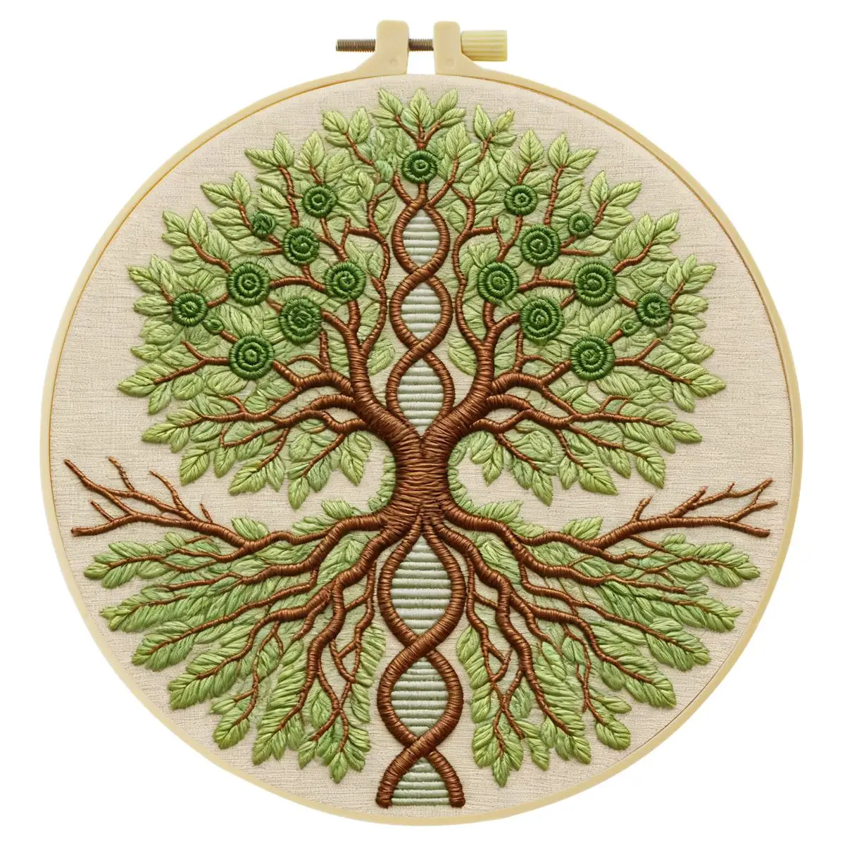 1 Stück 20X20CM/15X15CM 7,87/6,3 Zoll Baum des Lebens Stickerei Starter-Kit DIY-Kit DIY-Stickerei-Set Handarbeiten Nadelkunst – Detail 4