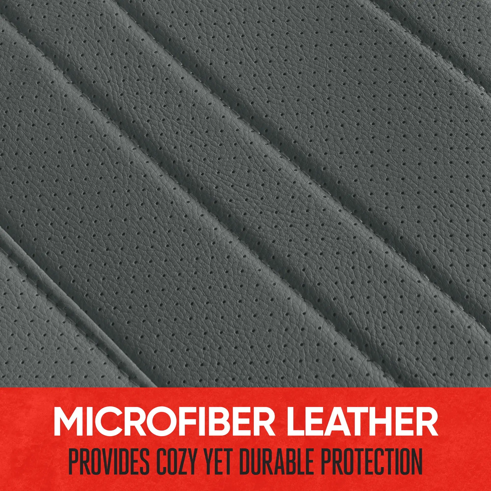 غطاء مقعد السيارة الخلفي من الجلد الصناعي باللون الرمادي للشاحنات SUV