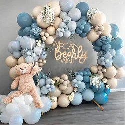 Boy Birthday Party Balloons Garland Arch Kit Maca Blue Latex Ballon Birthday Baby Shower Decoration Marry Wedding Decor Supplies