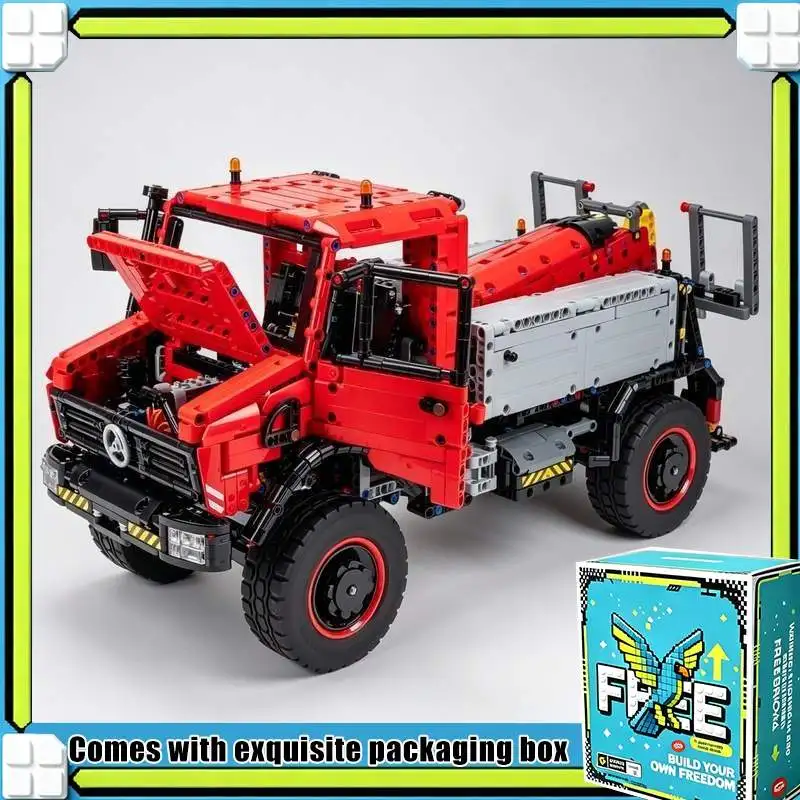 3471PCS Offroad Utility Tow Truck Recovery Vehicle Model MOC Custom Building Blocks Creative Assembly Display Toy Birthday Gift