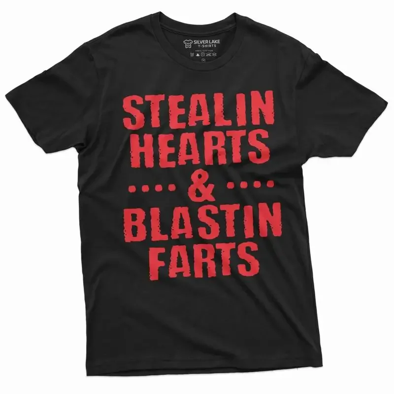 Valentine's day T shirt Funny Stealing hearts and blasting farts Valentines