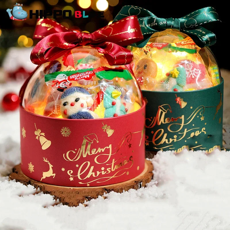 Christmas theme marshmallow and handmade hard candy exquisite gift box packaging hot products