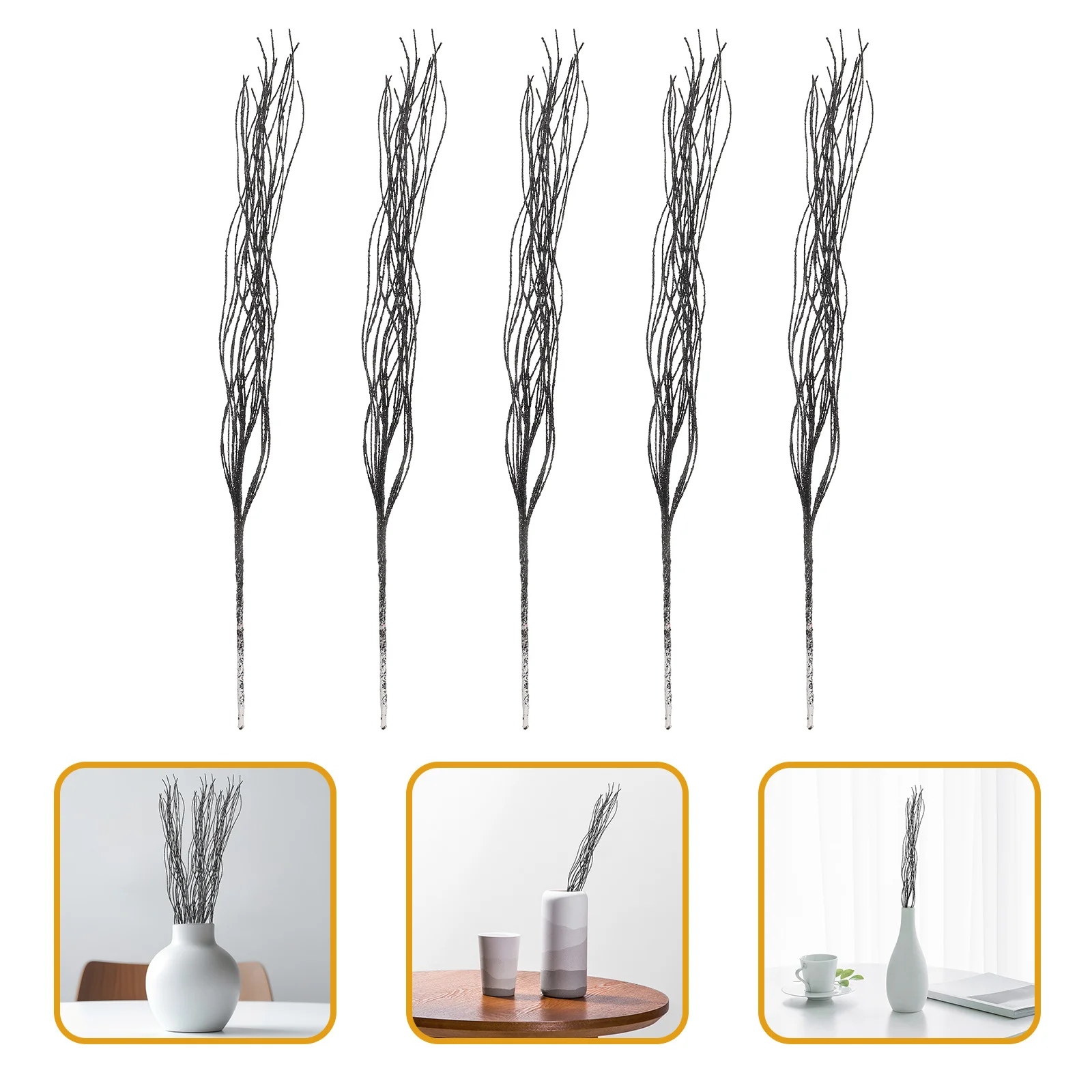 

10Pcs Simulation Glitter Stems Faux Plant Picks Outdoor Garden Party Decoration Vase Filling Glitter Stems Faux Plants Pick