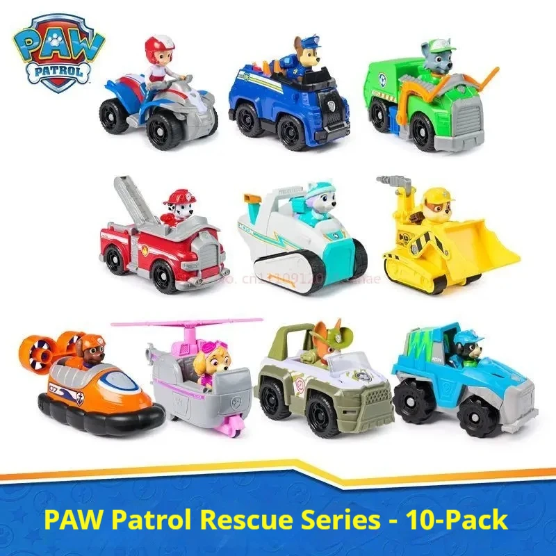 Original PAW PATROL Vehicle Car Ryder Tracker Everest Chase Rex Skye Rocky Marshall Zuma Action Figure Toy Kid Birthday Gift view 6
