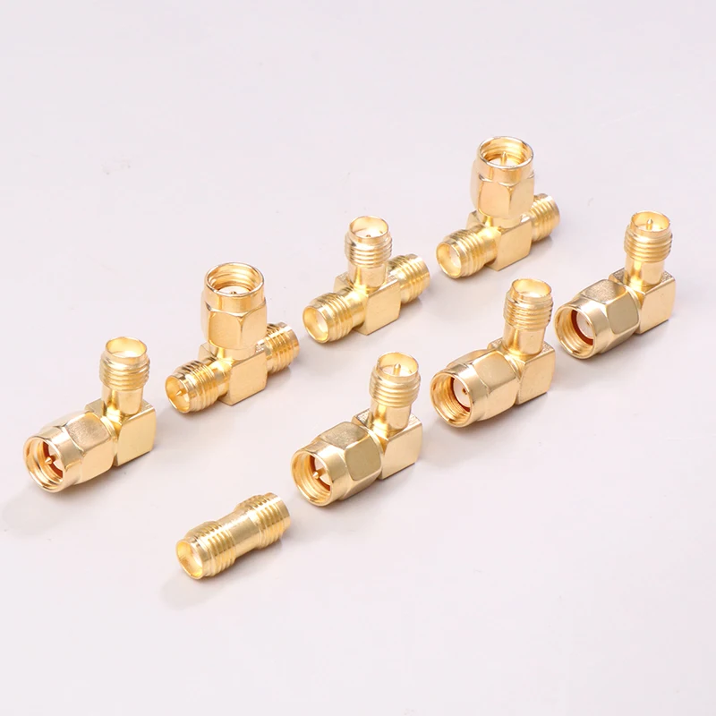 Male / Female RF Coax Adapter Connector Straight Right Angle Splitter Goldplated Adapter