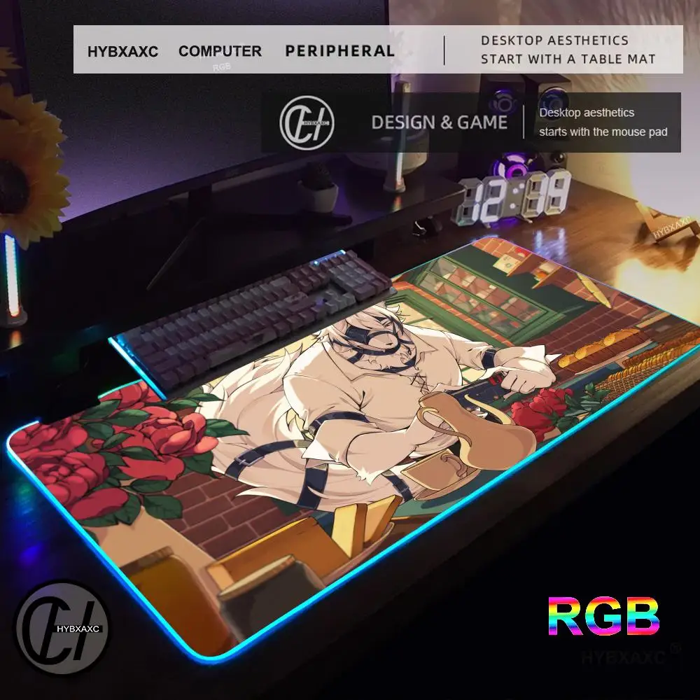 Zenless Zone Zero Von Lycaon Muismat RGB Gaming Muismat Bureaumat HD Gamer Grote LED Licht XXL Muismatten PC Computer Tapijt