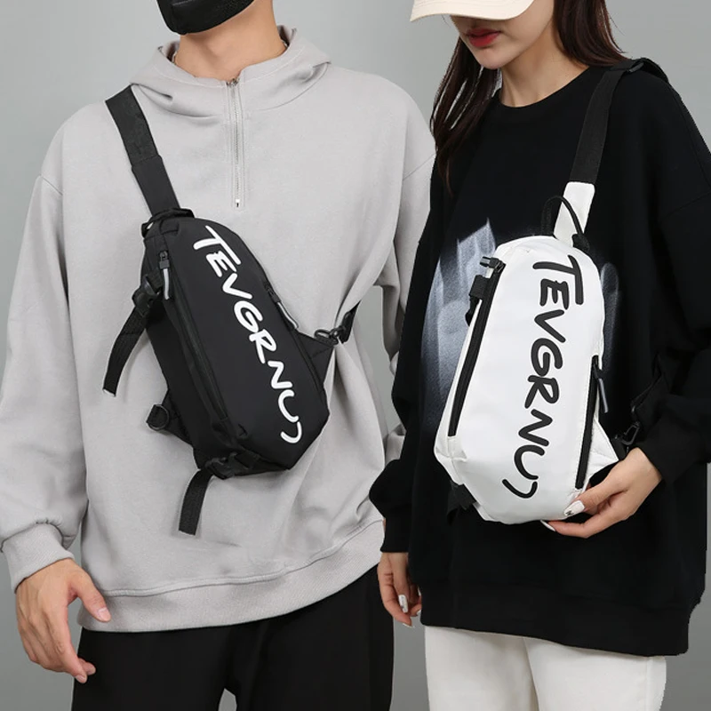 

Multifunctional Crossbody Chest Bag Unisex Large Capacity Lightweight Sports Leisure Bag for Running Cycling Shopping Travel