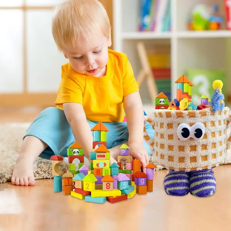 

Round Storage Basket Stackable Nursery Toy Boxes Laundry Hamper Toy Storage Organizer Fabric Storage Bins For Living Room