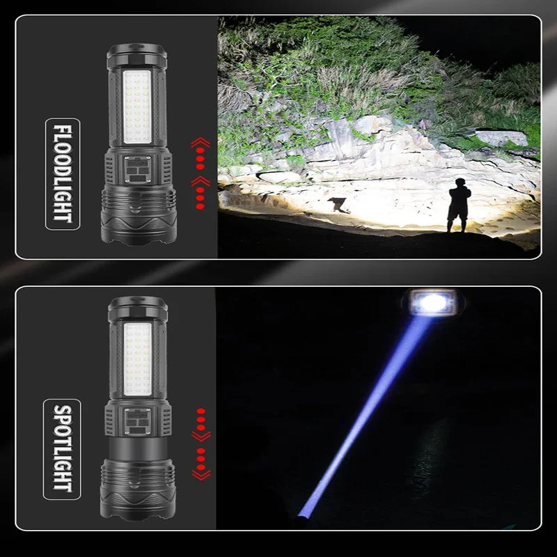 90000000LM Brightest Flashlight Torch Rechargeable Led Lighting Built-in 20000mAh Ultra Power Flashlights Tactical Torch Lantern