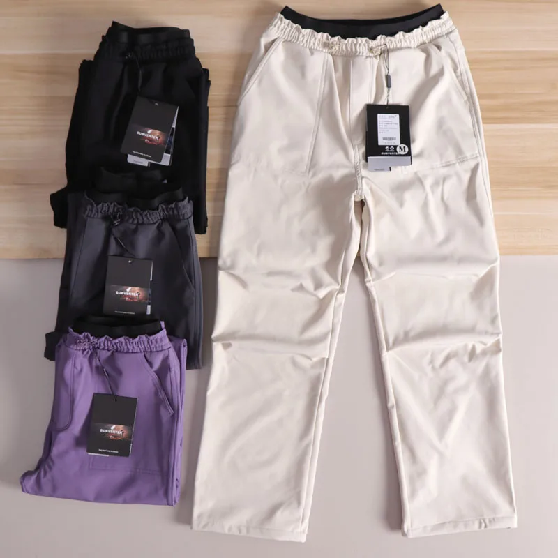 

Water-Resistant Outdoor Soft ell Cargo Pants for Couples Men Women Mountain Series Casual Pants Windproof Polyester Fiber