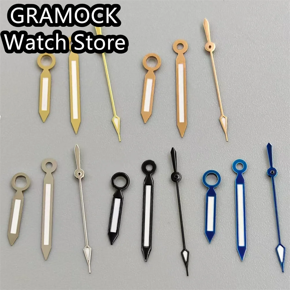 GRAMOCK Watch Hands Silver Black Blue Gold Rose Gold Hands Green Luminous Fit NH35 NH36 NH38 NH70 NH72 Movement