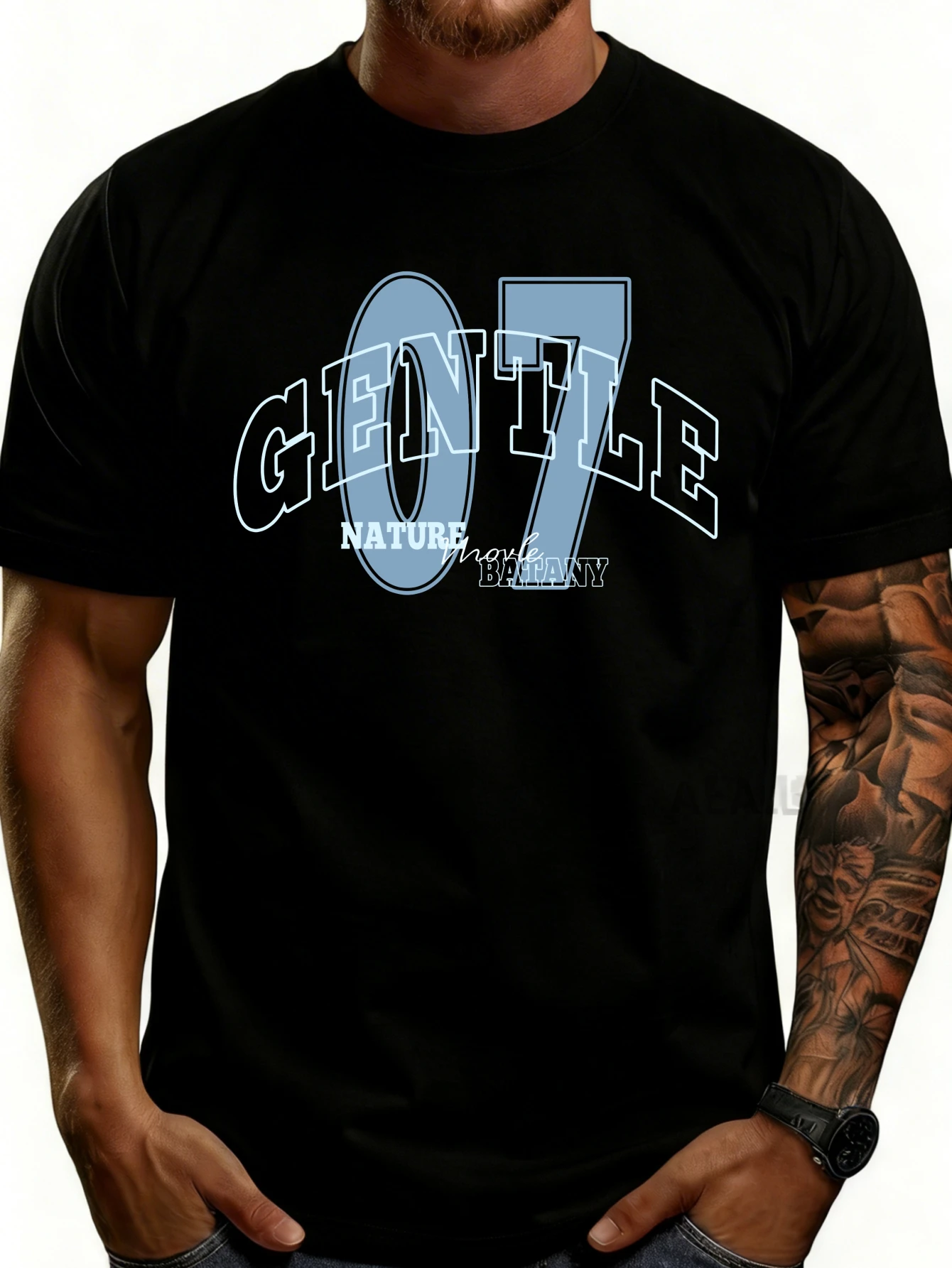 Casual Style Men's T-Shirt Gentle and Natural 07 Graphic Design Summer Wear a Gift for Him