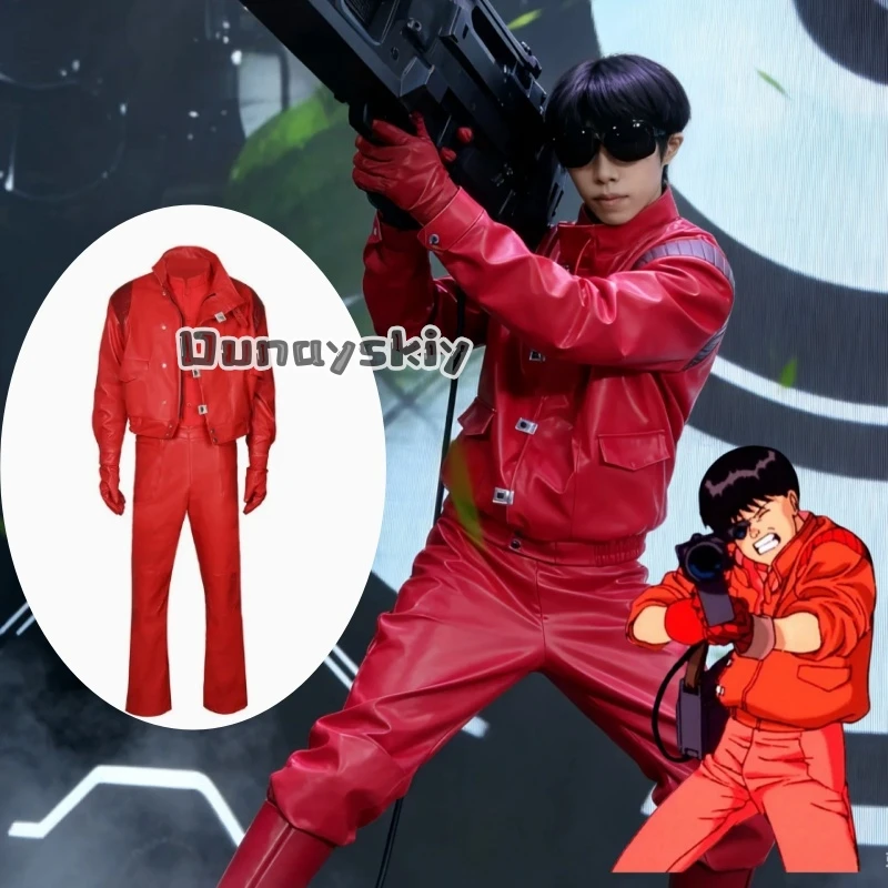 

Shotaro Kaneda Cosplay Costume Full Set PU Red Motorcycle Uniform Halloween Party Uniform Fancy Cosplay Outfits Anime AKIRA