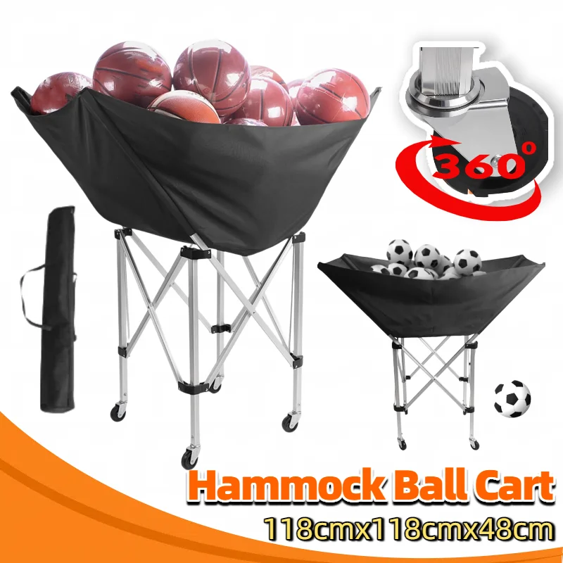 접이식 해먹 볼 카트 배구 카트 배구 훈련 장비 볼 홀더로 간편한 보관 및 운반