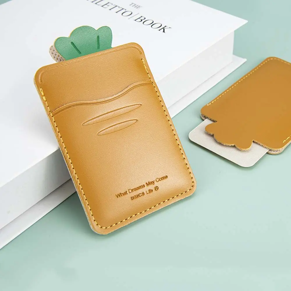 クレジットカードホルダーIDバスカードカードスリーブ粘着ステッカー電話カードホルダーモバイルウォレット電話バックポケット収納ウォレット