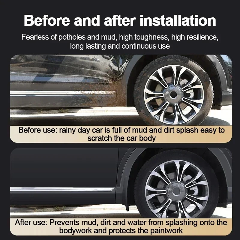 قطع غيار واقيات الطين للسيارة لسيارة Volkswagen VW ID.4 ID.5 ID4 ID5 2020 ~ 2024 2025 أداة Mudflap درابزين مضيئة غطاء حماية ملحقات الطين للسيارات #4