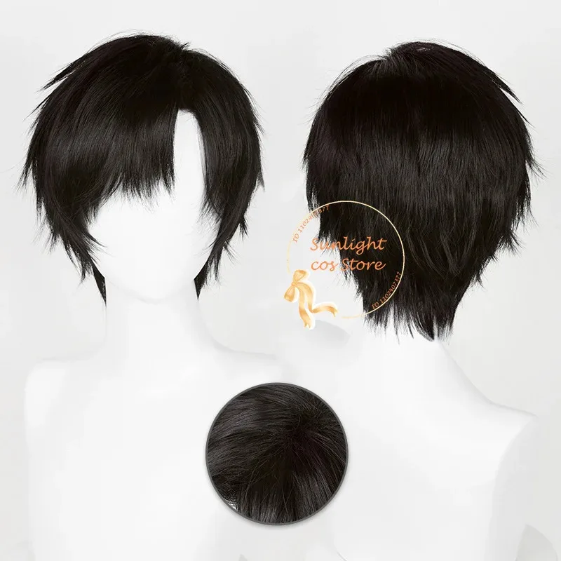 애니메이션 에일리언 스테이지 이반 코스프레 가발 제인 오스본 코스프레 가발 30cm 짧은 검정색 내열성 합성 헤어 할로윈 + 가발 캡