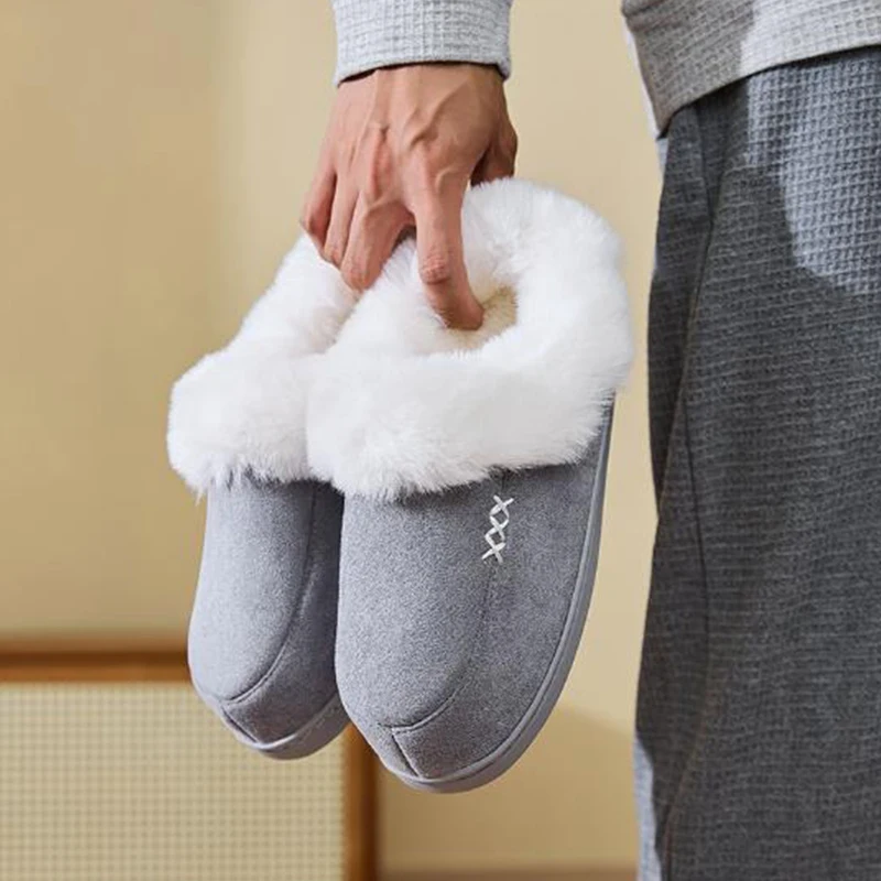 Kidmi Winter Slippers Women Warm Soft Home Slippers Plush Shoes Indoor Fluffy Slippers XX Cotton Slippers Women Cotton Slippers